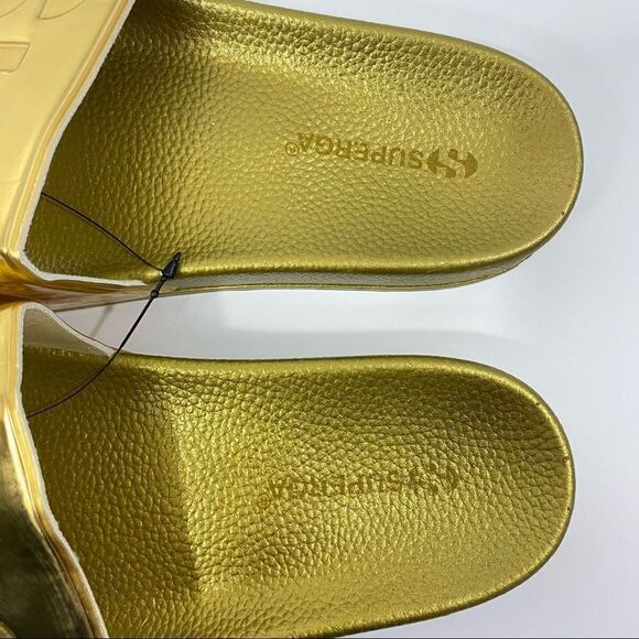 NWT Superga 1908 Signature Pool Slide Sandals in Gold 6.5 - Picture 5 of 7